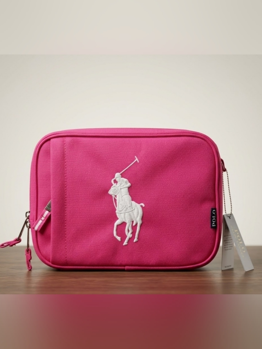NEW! Polo by Ralph Lauren Pink Lunch bag with White Pony NWT